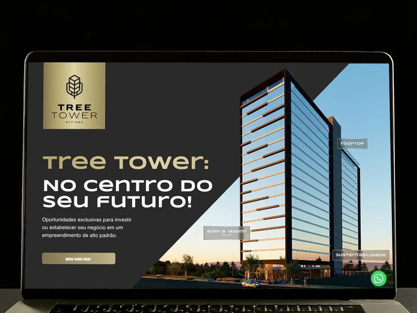 Tela do projeto Tree Tower — site